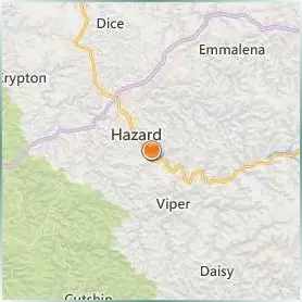 Hazard Community and Technical College Location Map